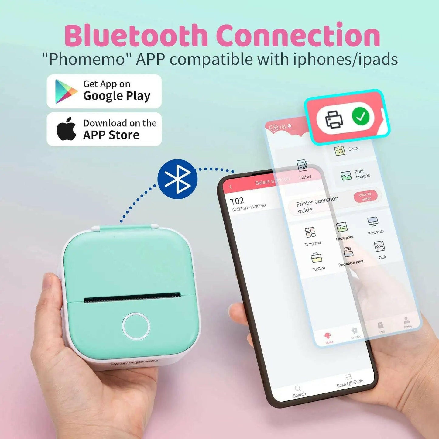 Portable Mini Thermal Label Printer