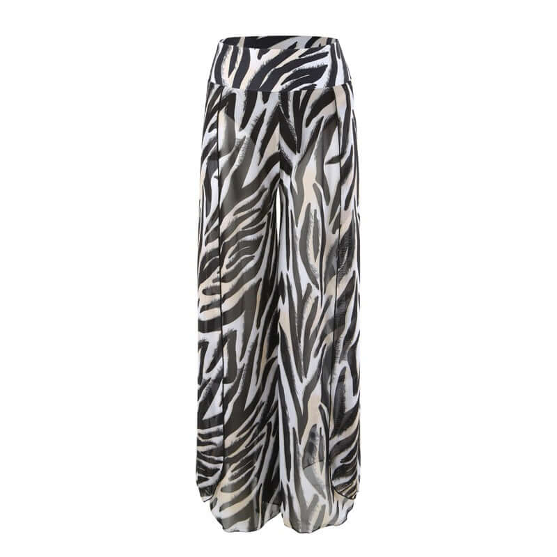 New Style Bikini Three-Piece Set Mesh Printed Long Pants Swimwear Factory Direct Wholesale