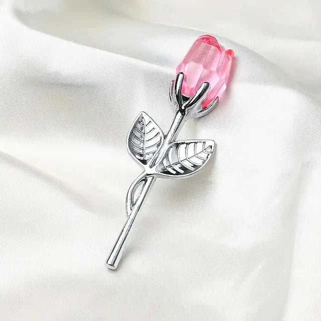 Crystal Glass Artificial Rose