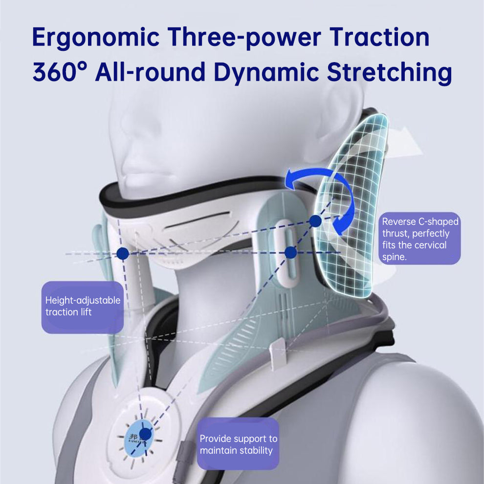 Medical Inflatable Cervical Traction Neck Brace, Home Cervical Spine Stretcher Corrector