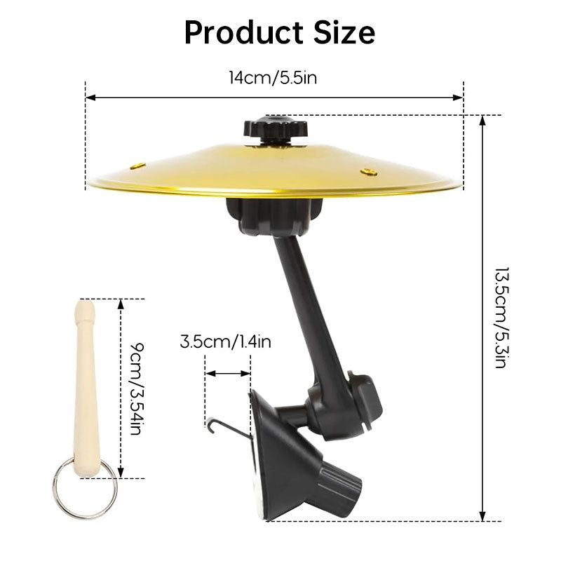 Clamp-On Mini Vent Air Percussion Alloy Disc Wind Chimes - Easy Install Car Crash Drum with Decorative Design