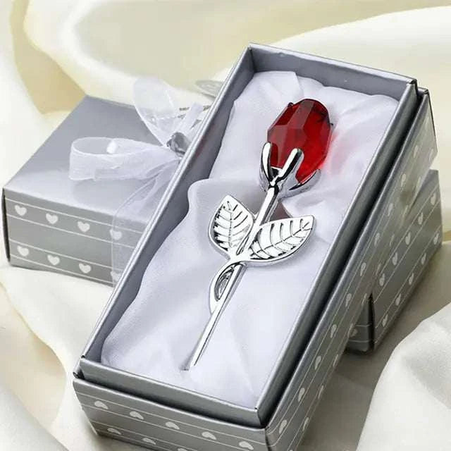 Crystal Glass Artificial Rose