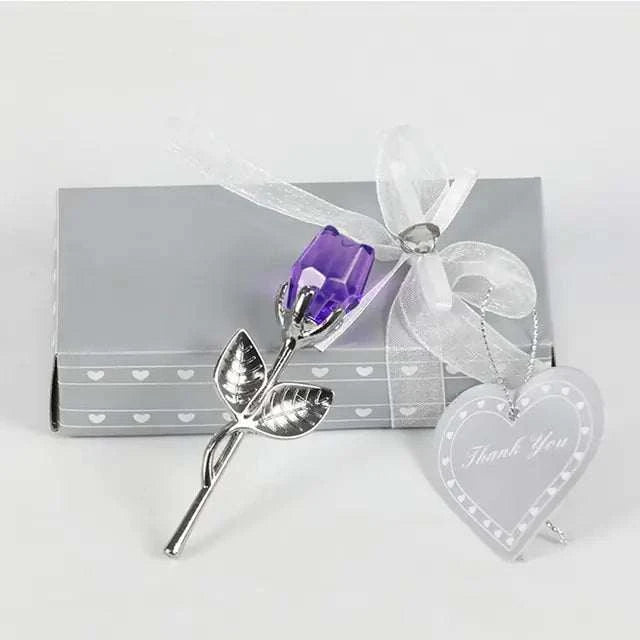 Crystal Glass Artificial Rose