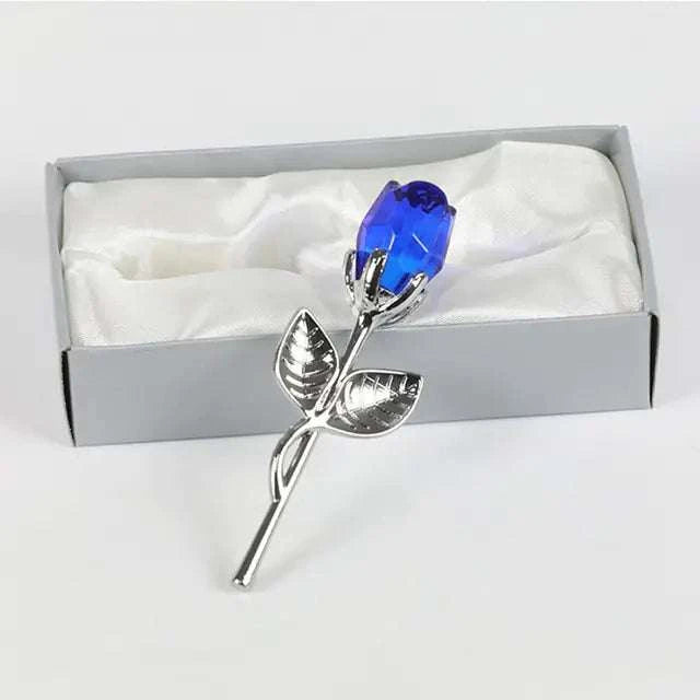 Crystal Glass Artificial Rose