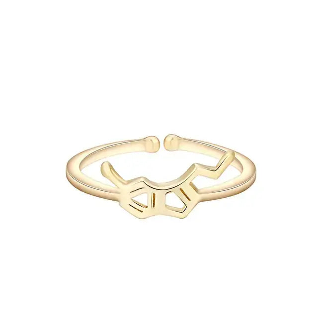 Kinitial Bat Rings Handmade Spider Web Animal Tail Puzzle Jewelry Open Adjustable Encircle Ring Wholesale Bijoux