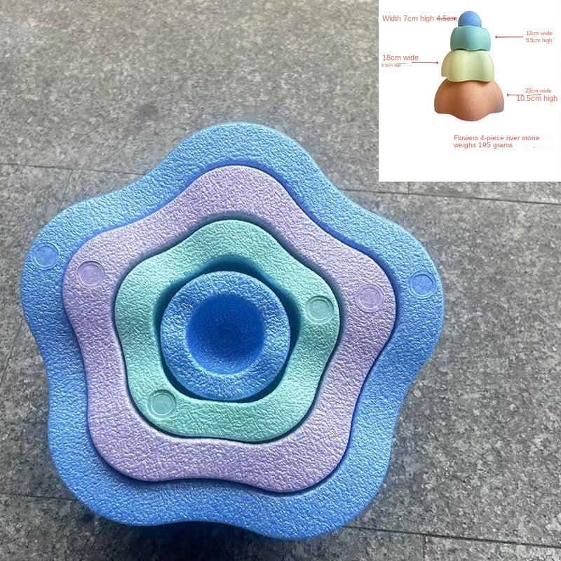 Stacking River Stones Flower Stepping Stones Kindergarten Sensory Integration Balance Training Light-Up Bridge Step Stones