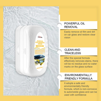 Homonth Car Glass Degreaser, Car Glass Degreaser Decontamination Waterproof Window Rainproof Cleaning Brush