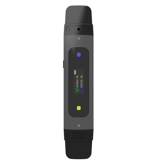 Abdominal breathing trainer lung capacity data detector