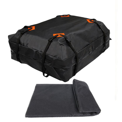Car Roof Bag 420D Reinforced Oxford Fabric Waterproof Sun Protection Camping Outdoor Luggage Storage Bag
