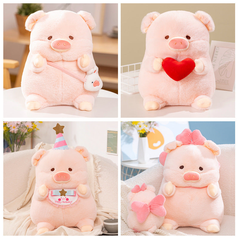 Cute Pig Plush Toy Collection Pink Little Pig Lulu Doll Stuffed Animal Children's Soft Doll Gift Factory Wholesale