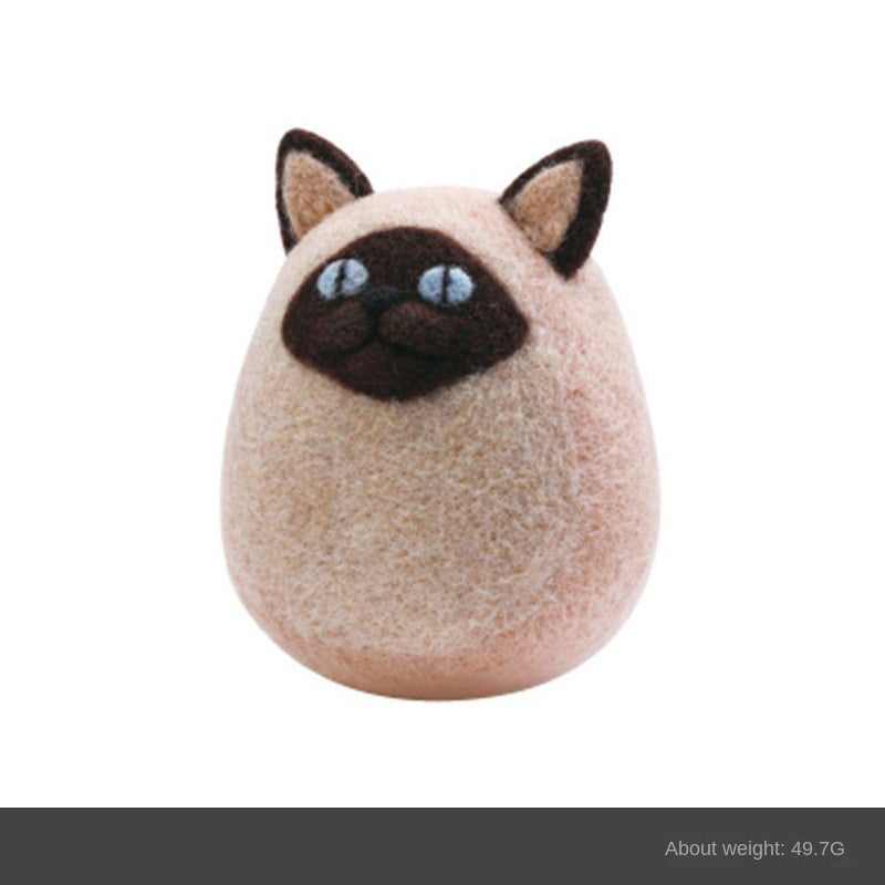 Wool felt poke poke le handmade DIY material bag cat and dog series set animal felt