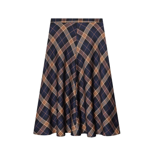 Commuting style patterned cape skirt
