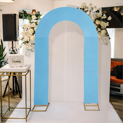 High Elasticity U-Shape Arch Backdrop Cover, Stretchable Open Frame Set for Birthday Baby Shower Wedding Decor