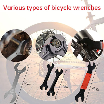 Complete 44-Piece Bicycle Repair Kit – Essential Tools for Chain, Crank, Freewheel, and Multi-Purpose Bike Key Repairs