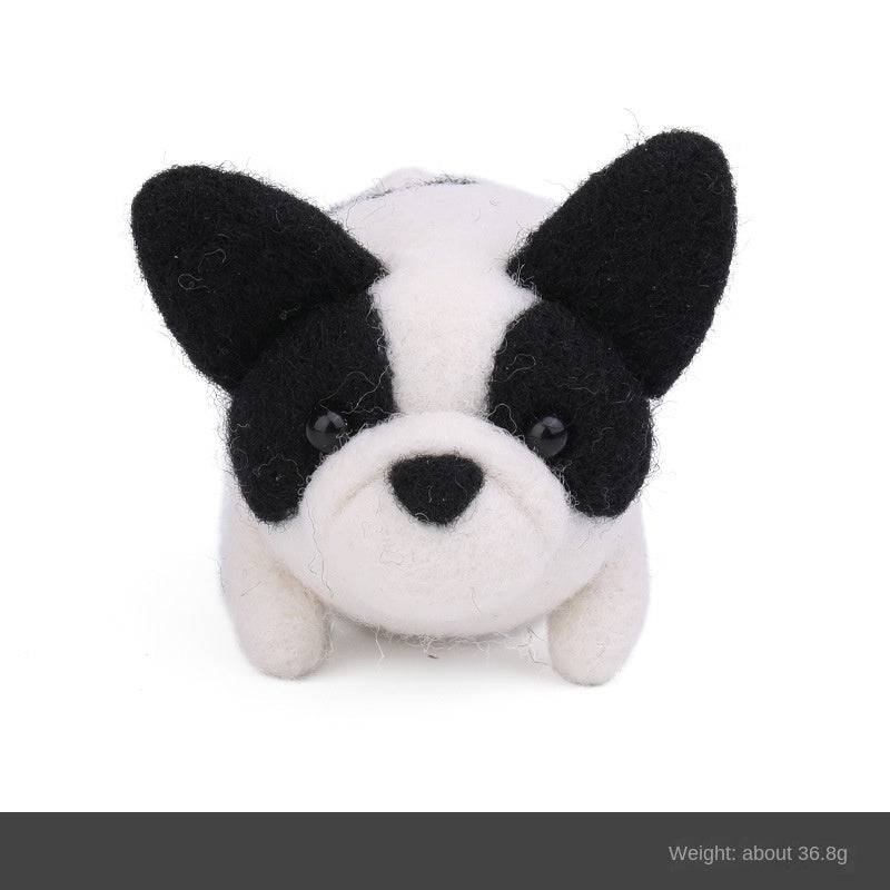 Wool felt poke poke le handmade DIY material bag cat and dog series set animal felt