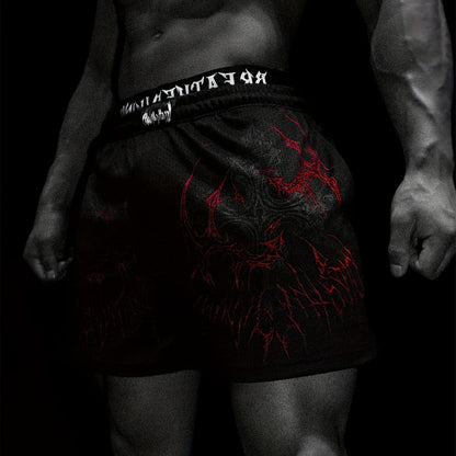 Fitness Fashion Mesh Muscle Workout Shorts for Men, Quick-Dry Breathable Lightweight Beach Summer Style