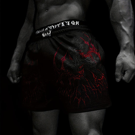 Fitness Fashion Mesh Muscle Workout Shorts for Men, Quick-Dry Breathable Lightweight Beach Summer Style