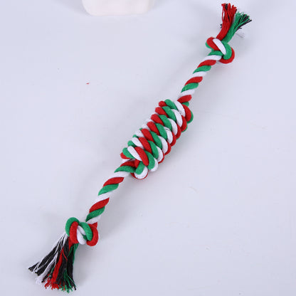 Pet Toys Christmas Series Christmas Combination Cotton Rope Toys Teeth Cleaning Teeth Grinding Dog Toys
