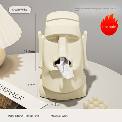 Creative Gypsum Tissue Box Multi-functional Living Room Entryway Easter Statue Bedroom Desk Headphone Stand