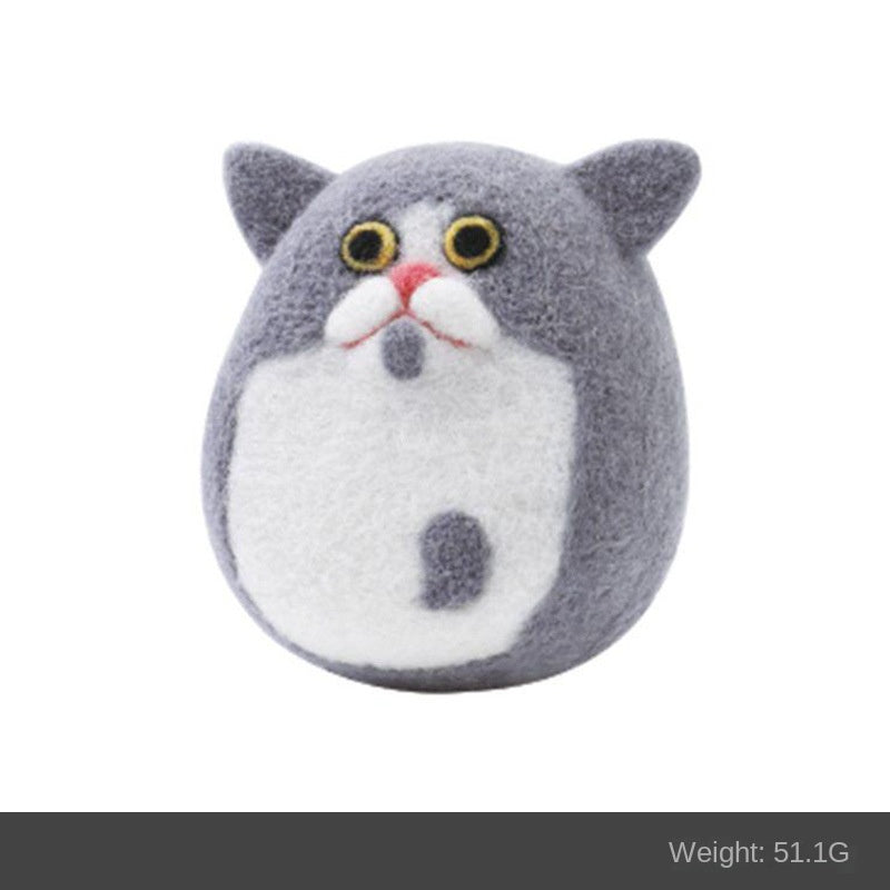 Wool felt poke poke le handmade DIY material bag cat and dog series set animal felt