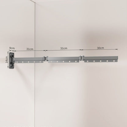 Foldable Shower Curtain Set, Invisible Waterproof Polyester Shower Divider, Retractable for Wet & Dry Zone Separation.