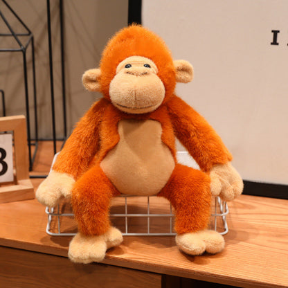 Fuzzy Plush Toy Wholesale Gorilla Stuffed Animal Long-Armed Monkey Rainforest Monkey Doll Trendy Golden Monkey Stuffed Toy