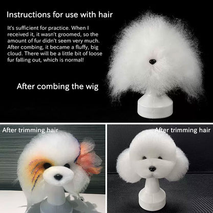 Professional Dog Grooming Training Head | Beginner Pet Styling & Fur Practice Model