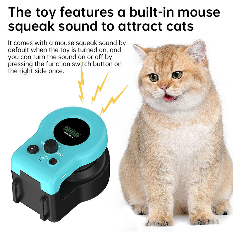 Automatic/Remote Control Cat Toys, Interactive Cat Exercise Wheel with Adjustable Speed, Simulated Hunting Toy for Indoor Cats