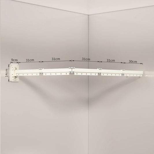Foldable Shower Curtain Set, Invisible Waterproof Polyester Shower Divider, Retractable for Wet & Dry Zone Separation.