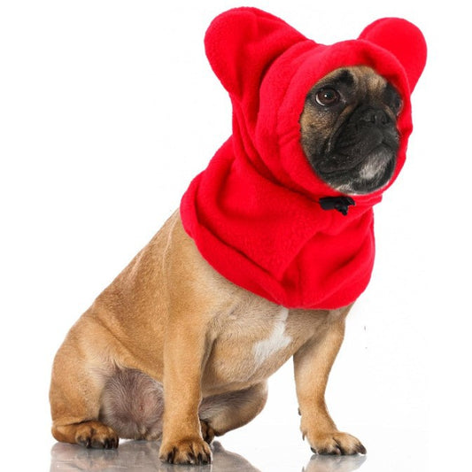 Dog Warm Hat Windproof Scarf Winter Dog Head Cover Scarf Soothing Hat