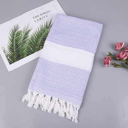 Turkish Beach Towel Striped Fringe Quick-Dry Large Size Cotton Bath Towel Multiple Styles Wholesale