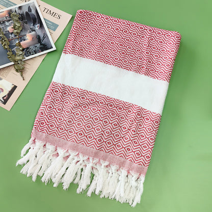 Turkish Beach Towel Striped Fringe Quick-Dry Large Size Cotton Bath Towel Multiple Styles Wholesale