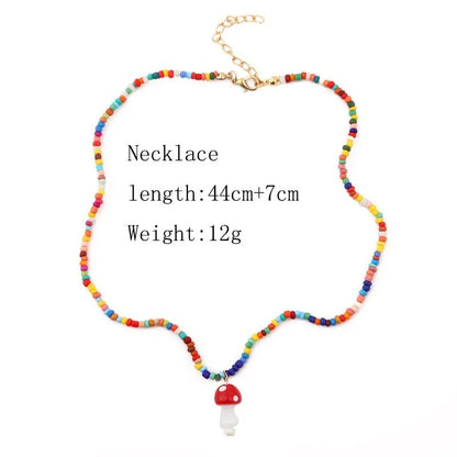 Women's Bohemian Handmade Multicolor Beads Necklace