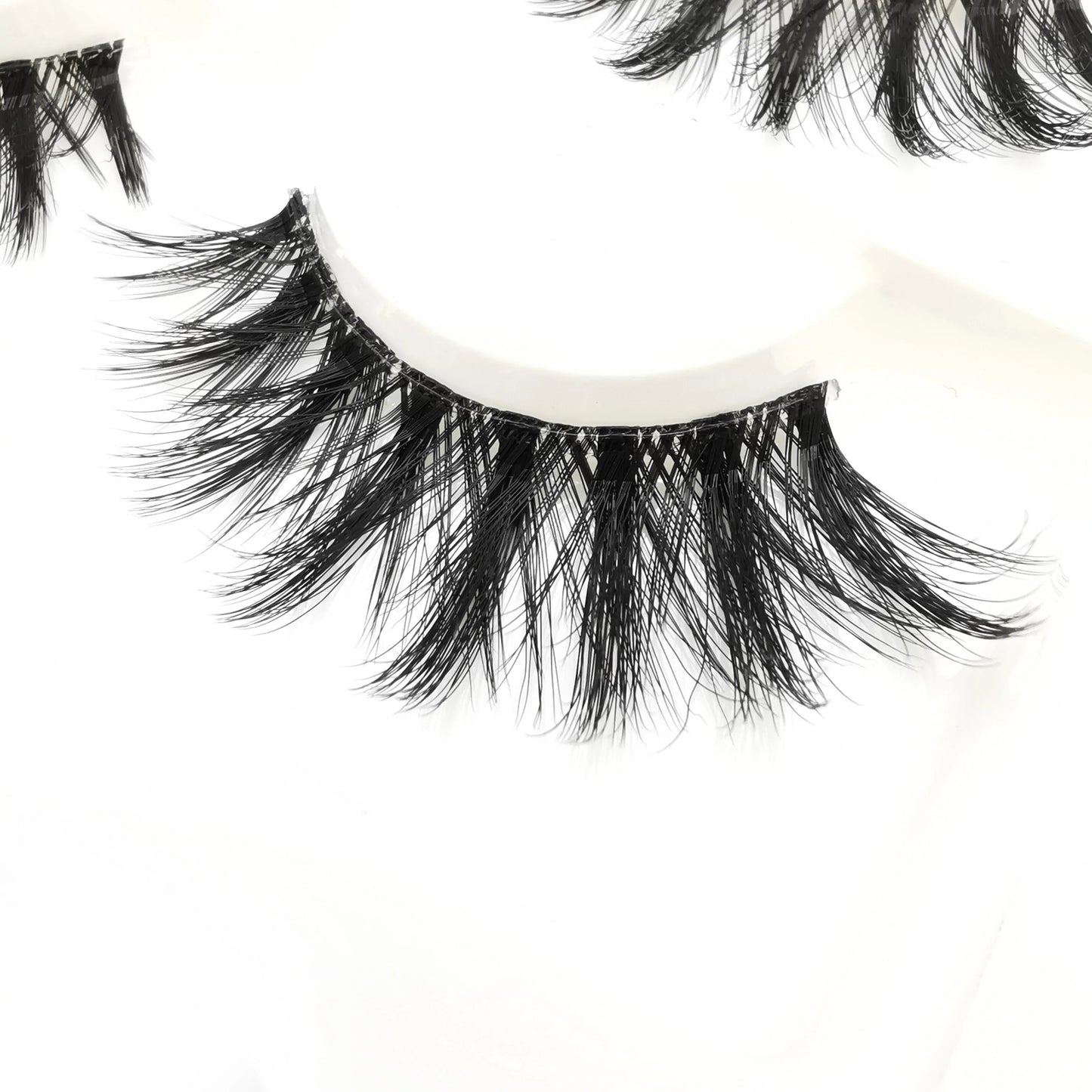 Handmade Stage Nude False Eyelashes with Transparent Stems - 3 Pairs