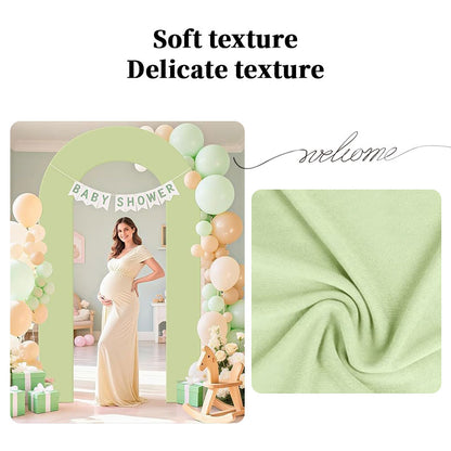 High Elasticity U-Shape Arch Backdrop Cover, Stretchable Open Frame Set for Birthday Baby Shower Wedding Decor