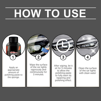 Rayhong Car Headlight Repair And Polishing Paste (100ml) Car Headlight Decontamination, Dust-Proofing, Scratch Refurbishment, And Car Paint Care Agent