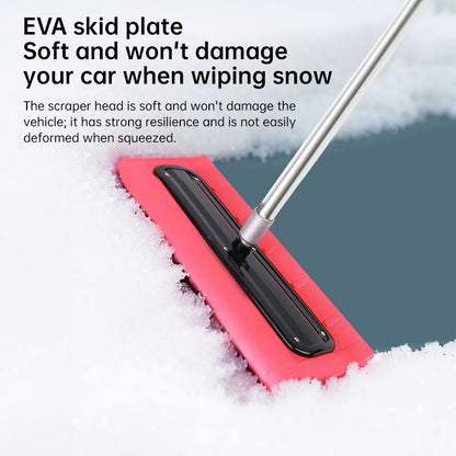High-Altitude Snow Removal Tool with Lightweight Foam Head - Safe for Roofs, Gutters, and Cars