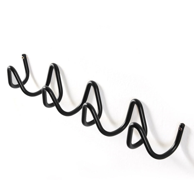 Waterproof Wave-Design Wall Hook: Minimalist Metal Storage Hook for Various Items, Creative Space-Saving for Home
