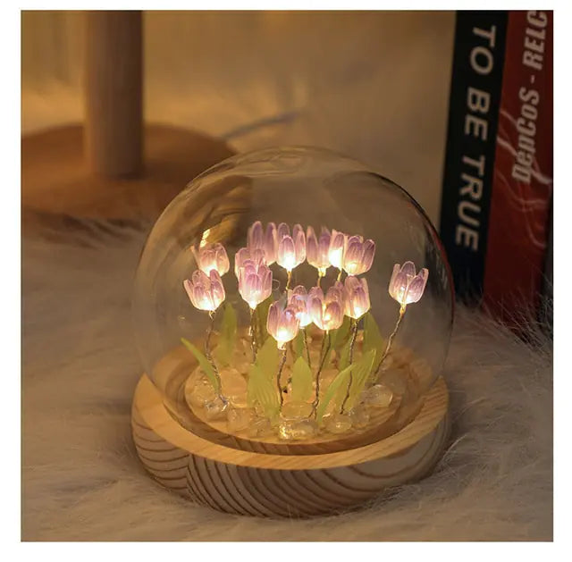 Handmade Tulip Night Light Heat Shrinkable Film DIY Material