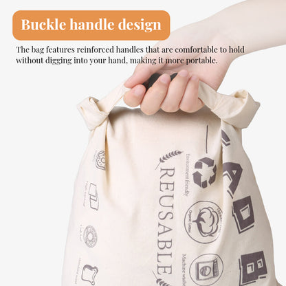 Extra Large Beeswax Bread Storage Bag - Keeps Sourdough Fresh Longer - Heavy Duty Cotton Reusable Wrap for Homemade Bread
