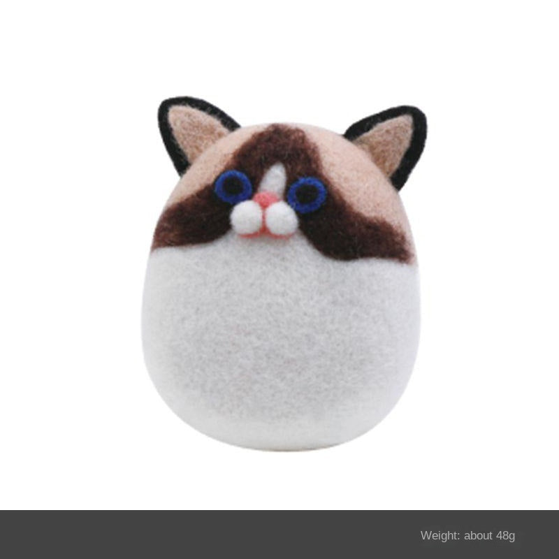 Wool felt poke poke le handmade DIY material bag cat and dog series set animal felt