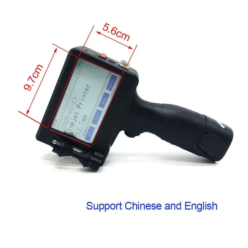 1/2Inch Touch Handheld Inkjet Printer Laser Coder Label Print Machine USB QR /Barcode/ Date/ Logo 12.7Mm Fast Ink Inkjet Printer