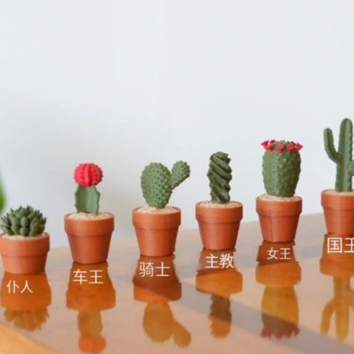 CactiChess - Roll-Up Cactus Chess Set Cactus Chess Game