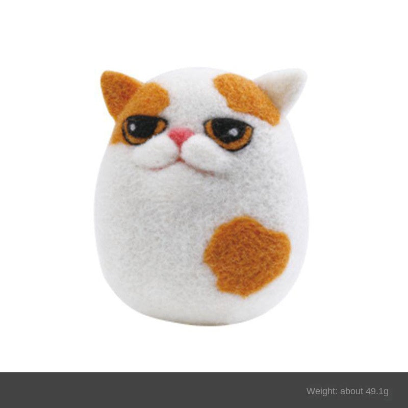 Wool felt poke poke le handmade DIY material bag cat and dog series set animal felt