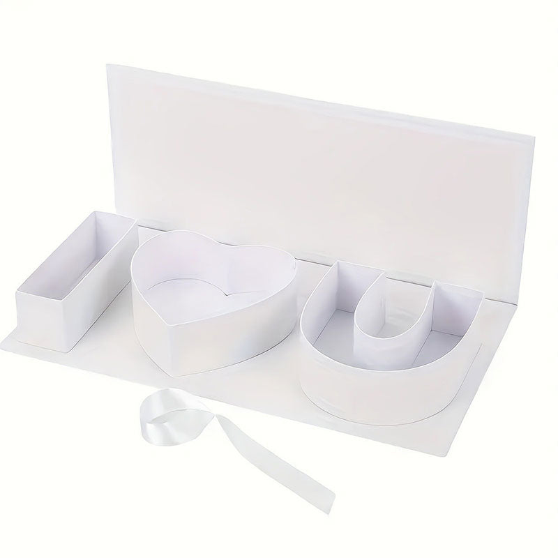 Large Rectangular Letter-Shaped Jewelry Gift Box, Romantic Red with Flowers, Thick Paper, 'Te Amo' Love Phrase