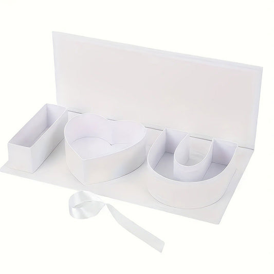 Large Rectangular Letter-Shaped Jewelry Gift Box, Romantic Red with Flowers, Thick Paper, 'Te Amo' Love Phrase