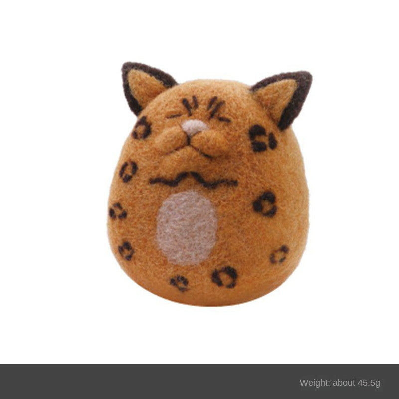 Wool felt poke poke le handmade DIY material bag cat and dog series set animal felt
