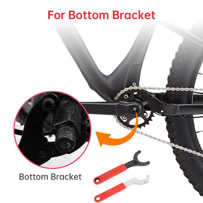Complete 44-Piece Bicycle Repair Kit – Essential Tools for Chain, Crank, Freewheel, and Multi-Purpose Bike Key Repairs