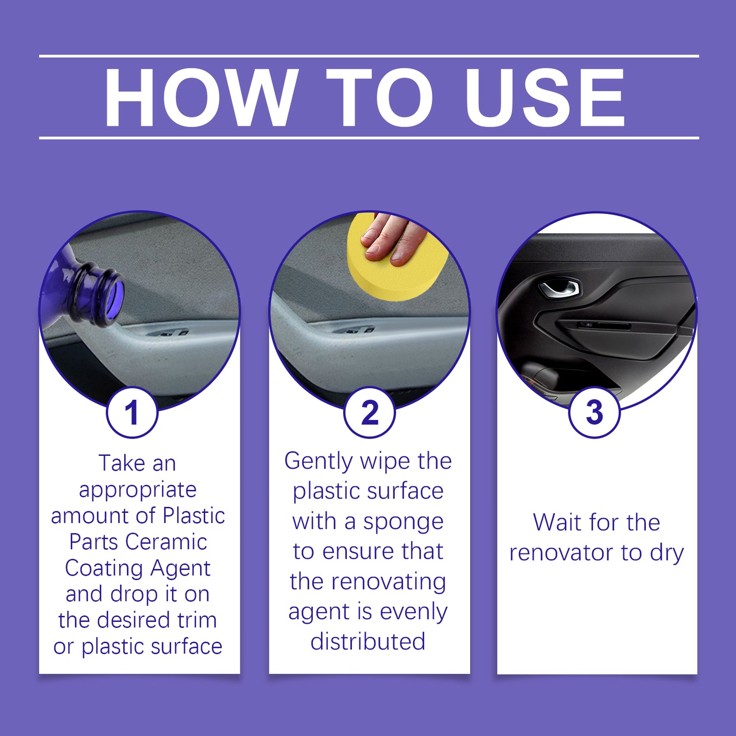 Rayhong Automotive Plastic Retreading Agent, Car Interior Seat Decoration Cleaning Decontamination Retreading Maintenance Cleaner