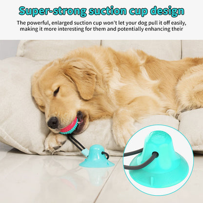 Dog Food Toys - Silicone Suction Interactive Chew Toy, Dental Cleaning Chew Brush for Puppy Teething & Pet Feeding Supplies